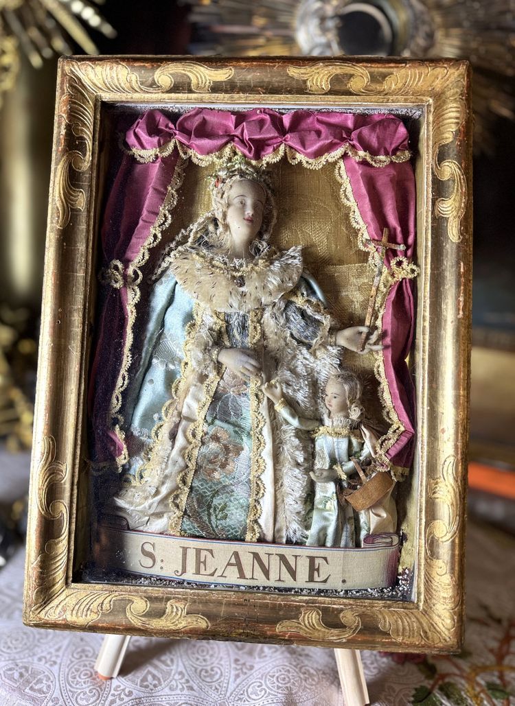 Saint Joan of France - Dressed wax figure from Nancy - 18th century