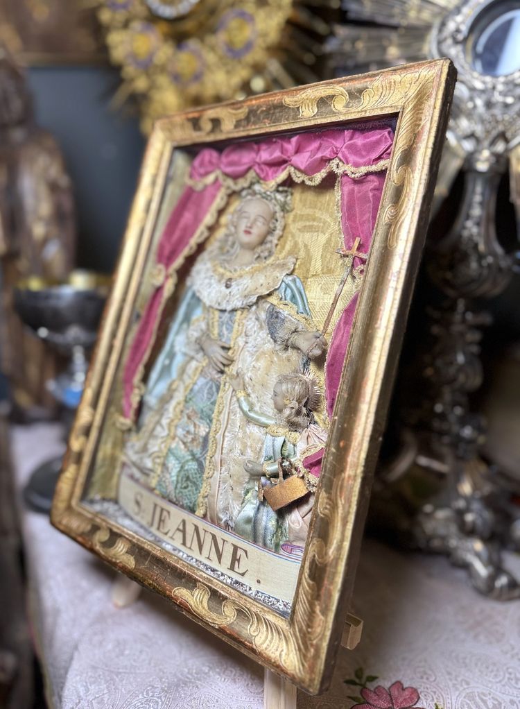 Saint Joan of France - Dressed wax figure from Nancy - 18th century