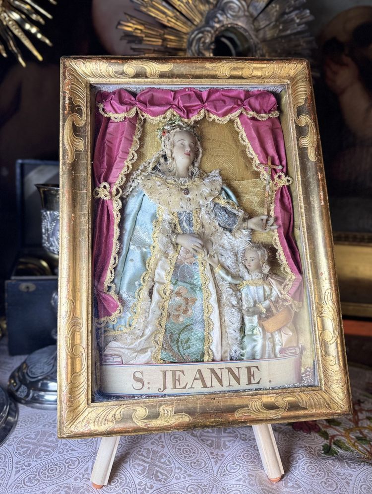 Saint Joan of France - Dressed wax figure from Nancy - 18th century