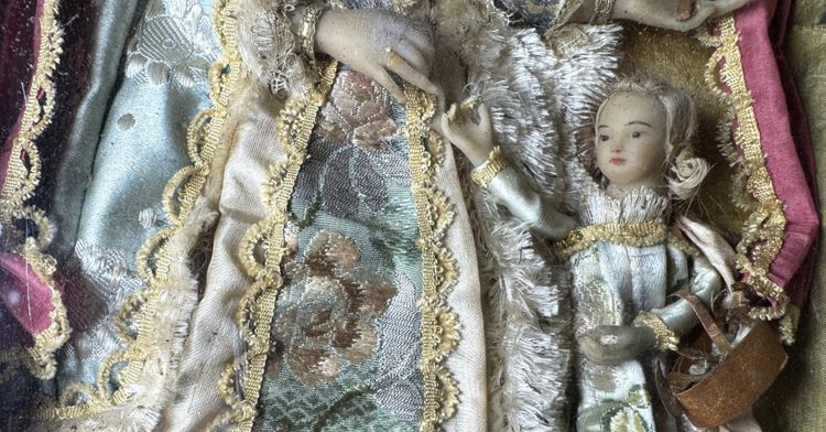 Saint Joan of France - Dressed wax figure from Nancy - 18th century