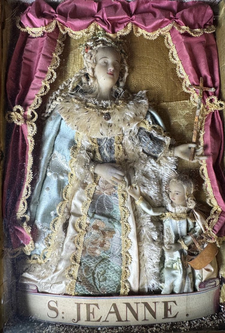 Saint Joan of France - Dressed wax figure from Nancy - 18th century