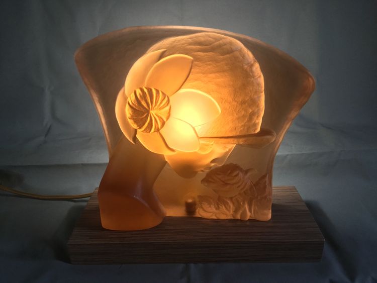 Lampe Art-Déco pâte de verre