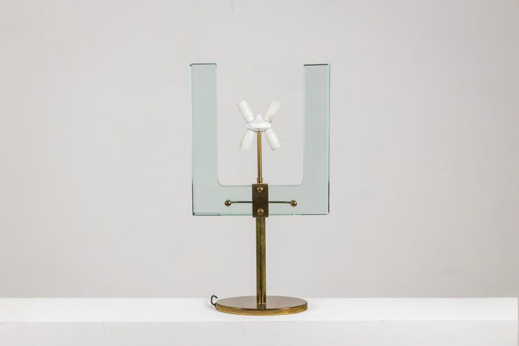 Nathalie Grenon for Fontana Arte, Modernist lamp circa 1940-50.LS6475
