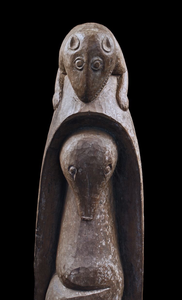 Hauspfosten, Totem, Ozeanische Kunst, Stammeskunst, Ozeanien, Papua-Neuguinea, 142 cm