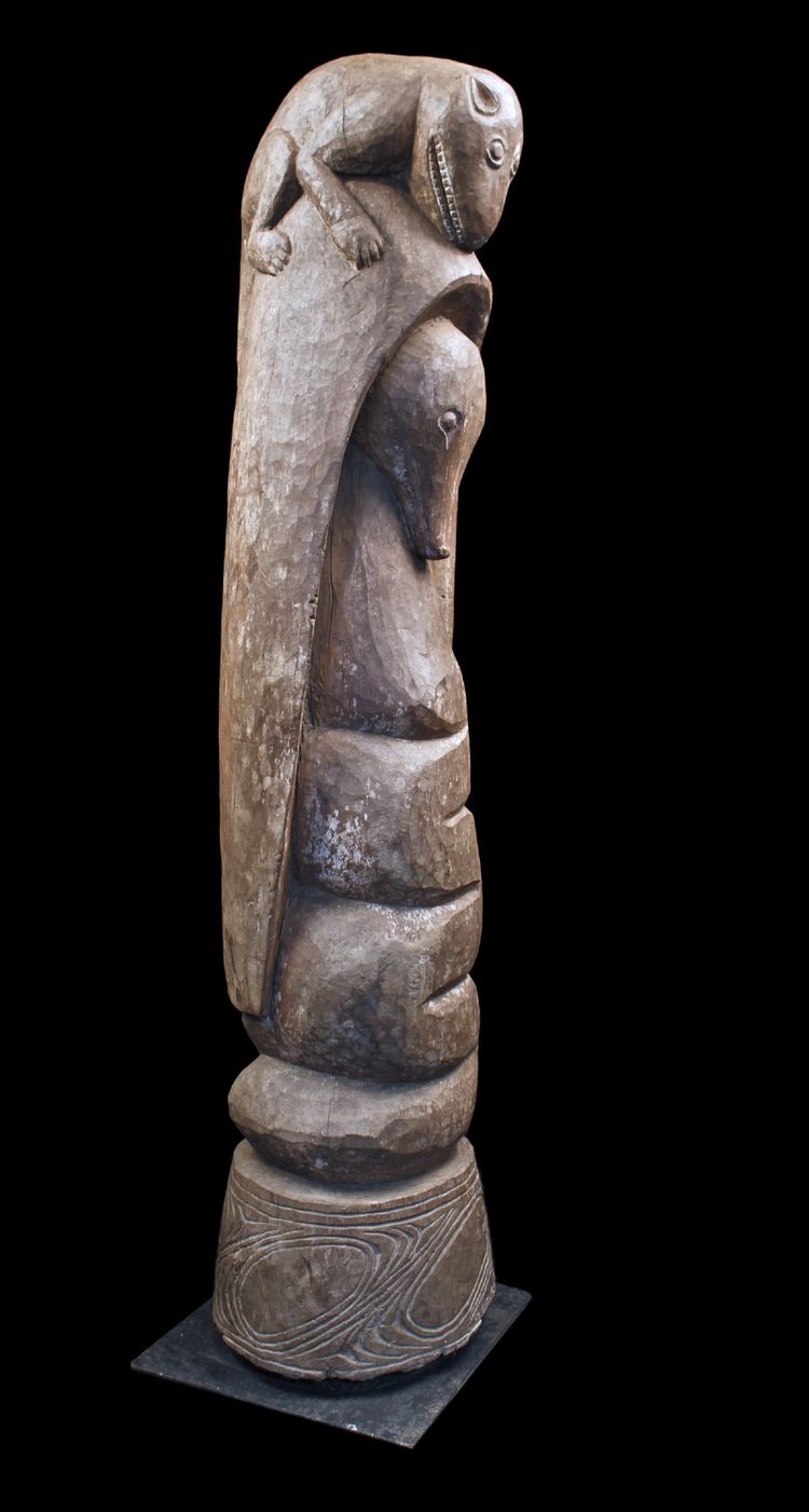 Hauspfosten, Totem, Ozeanische Kunst, Stammeskunst, Ozeanien, Papua-Neuguinea, 142 cm