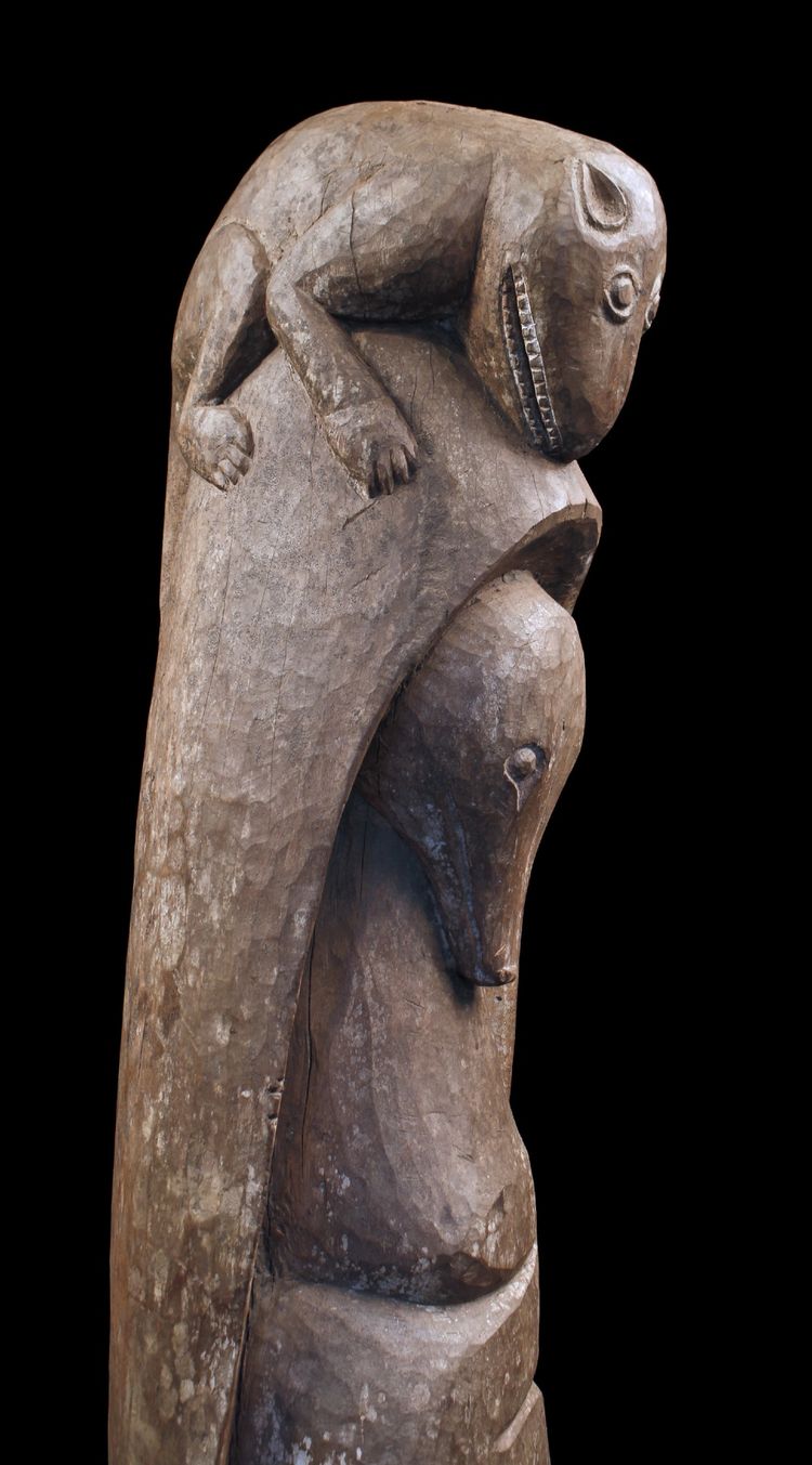Hauspfosten, Totem, Ozeanische Kunst, Stammeskunst, Ozeanien, Papua-Neuguinea, 142 cm