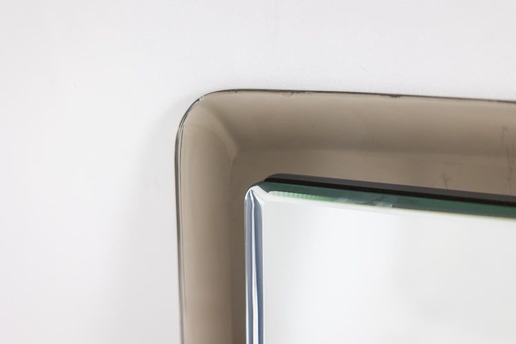 Miroir rectangulaire bicolore à angles arrondis. Circa 1950.LS6479458D