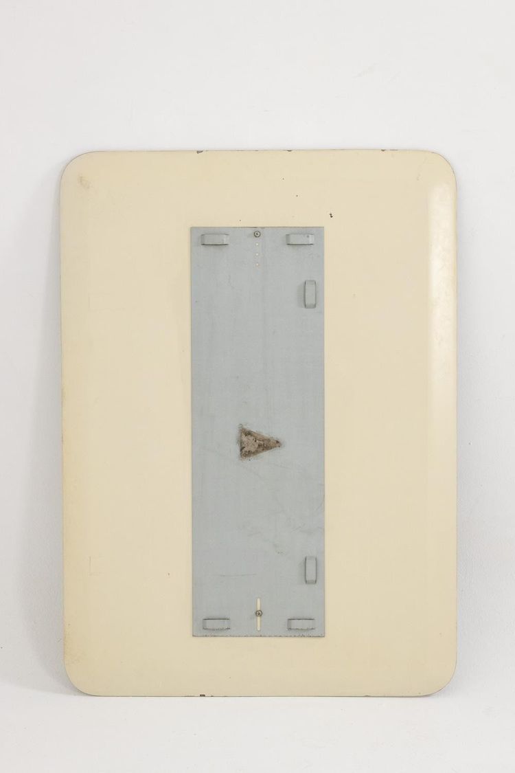 Miroir rectangulaire bicolore à angles arrondis. Circa 1950.LS6479458D
