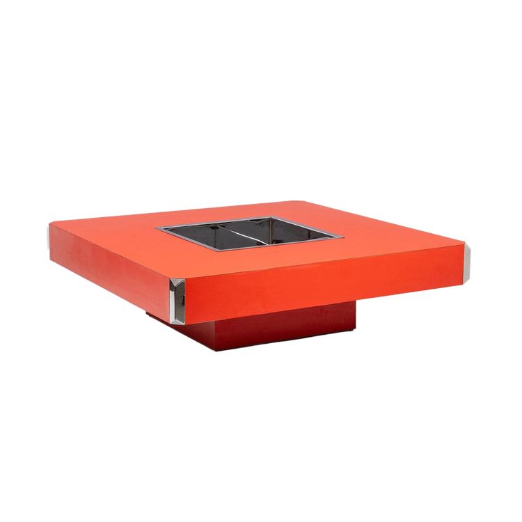 Willy Rizzo. Lacquered coffee table forming a bar. 1970s. LS64841359O
