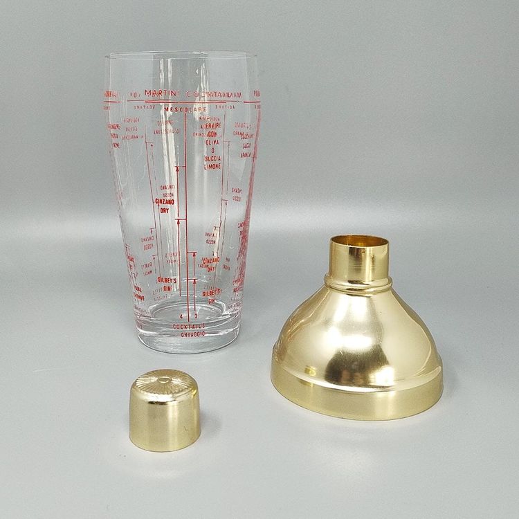 Superbe shaker à cocktail en verre des années 1960. Fabriqué en Italie.