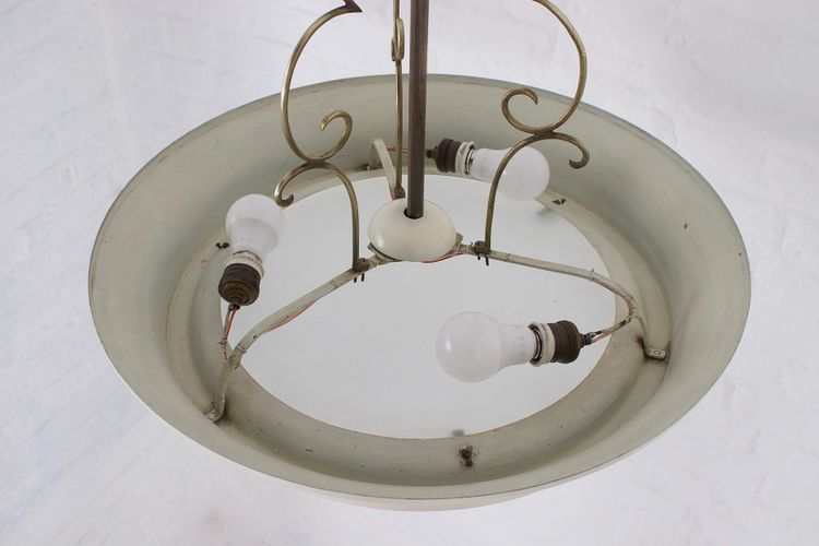 Art Deco Ceiling Chandelier in the Jean Perzel Style.