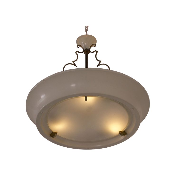 Art Deco Ceiling Chandelier in the Jean Perzel Style.