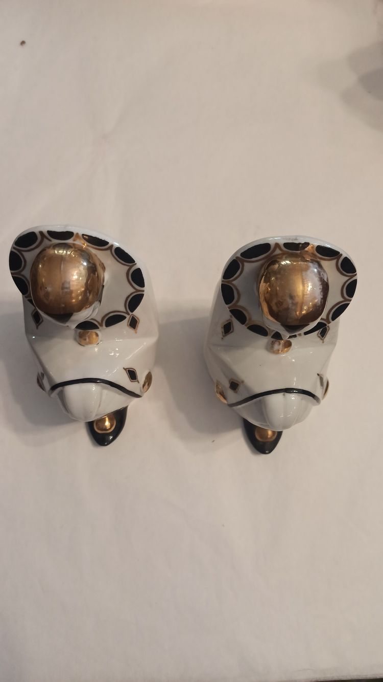 Pair of Pierrot bookends