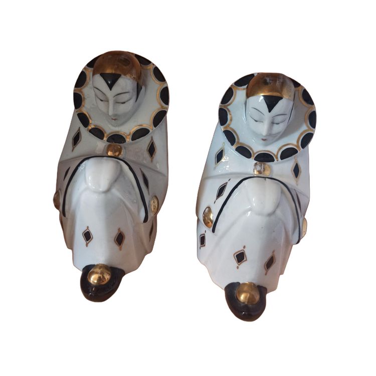 Pair of Pierrot bookends