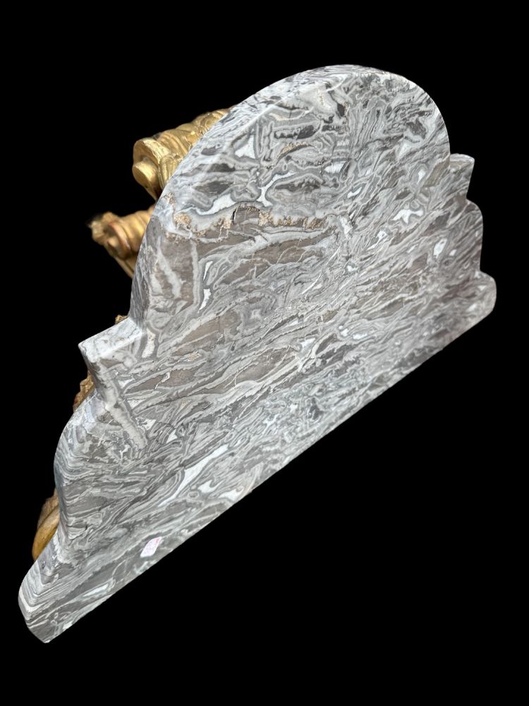 Coppia di consolle da parete in legno dorato del XIX secolo, periodo Napoleone III