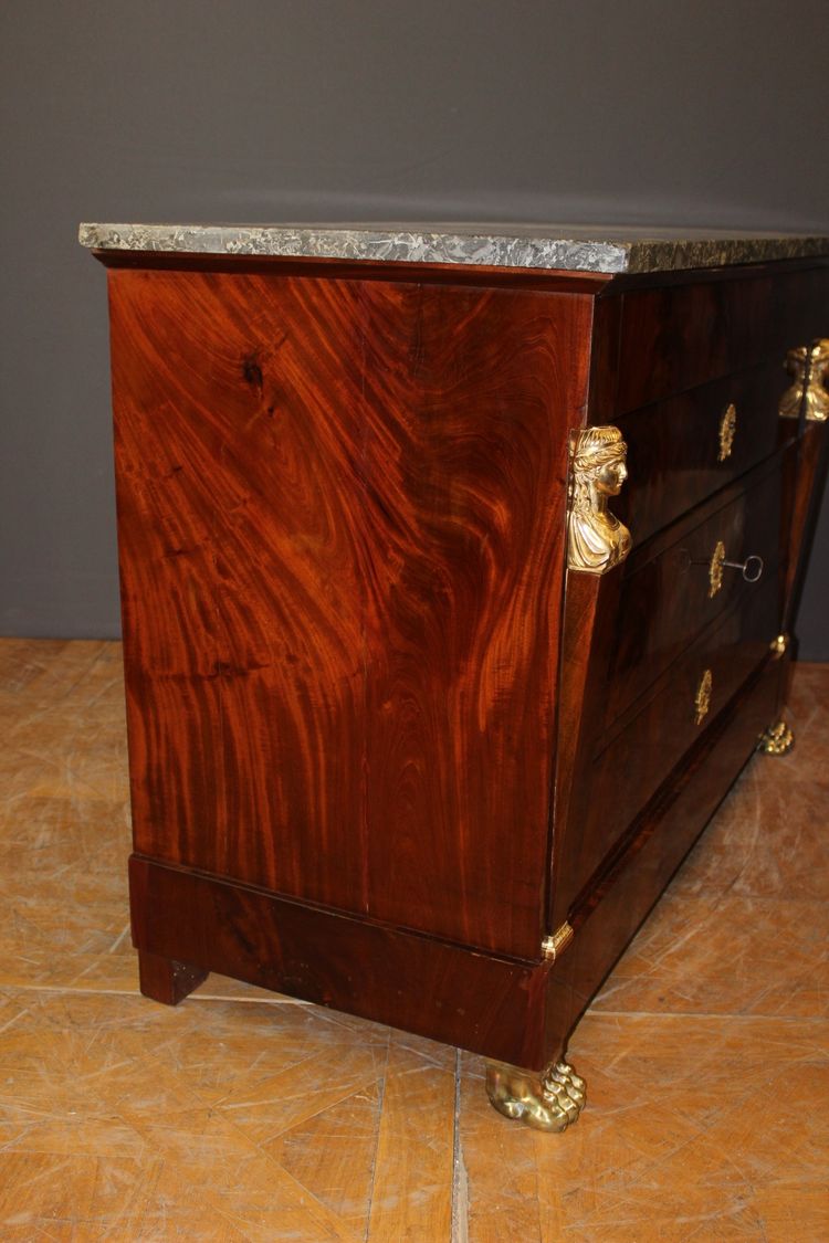 Commode Retour d'Egypte en acajou début XIX