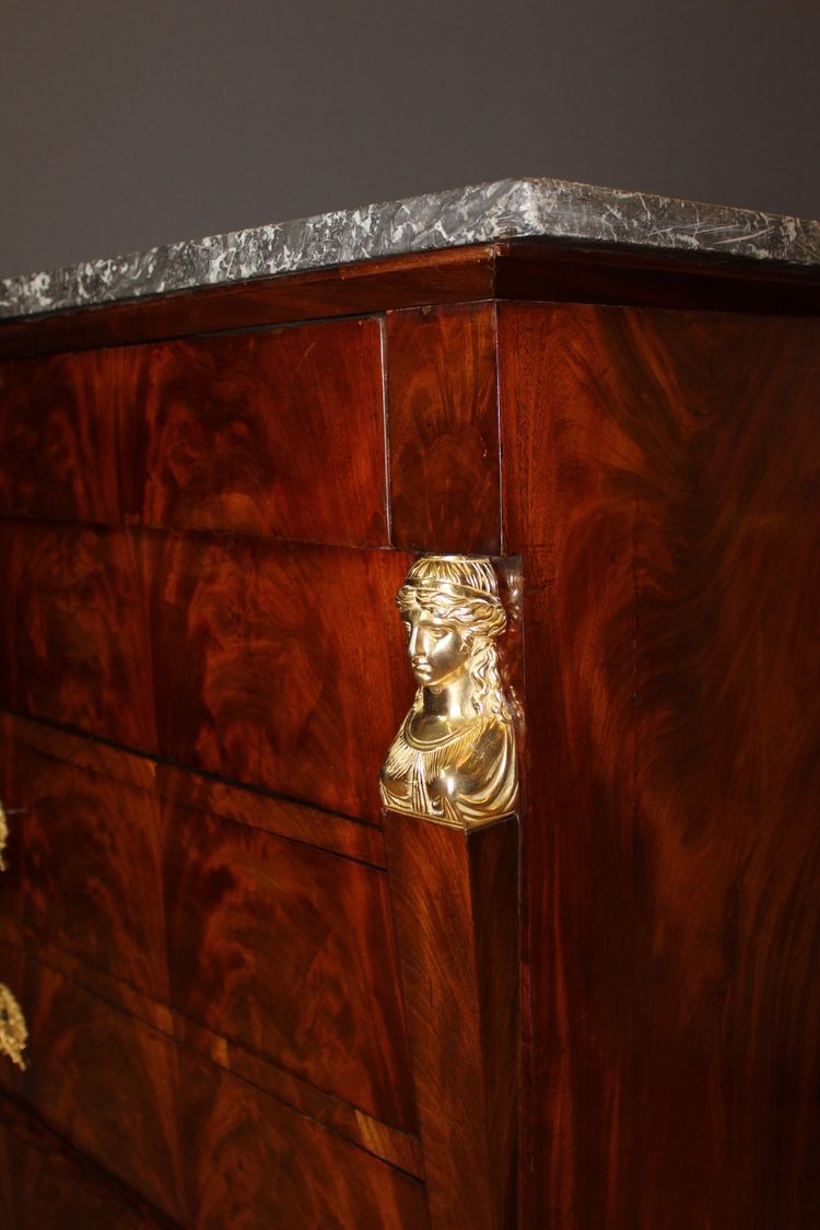 Commode Retour d'Egypte en acajou début XIX