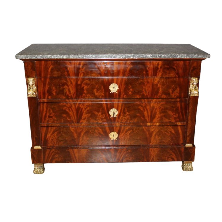 Commode Retour d'Egypte en acajou début XIX