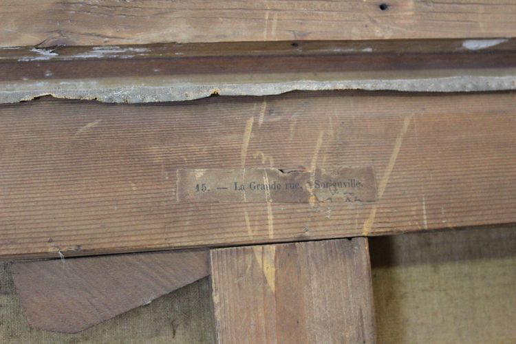 Öl auf Leinwand von Boudier, Bauernhof in den Vogesen, 19. Jahrhundert