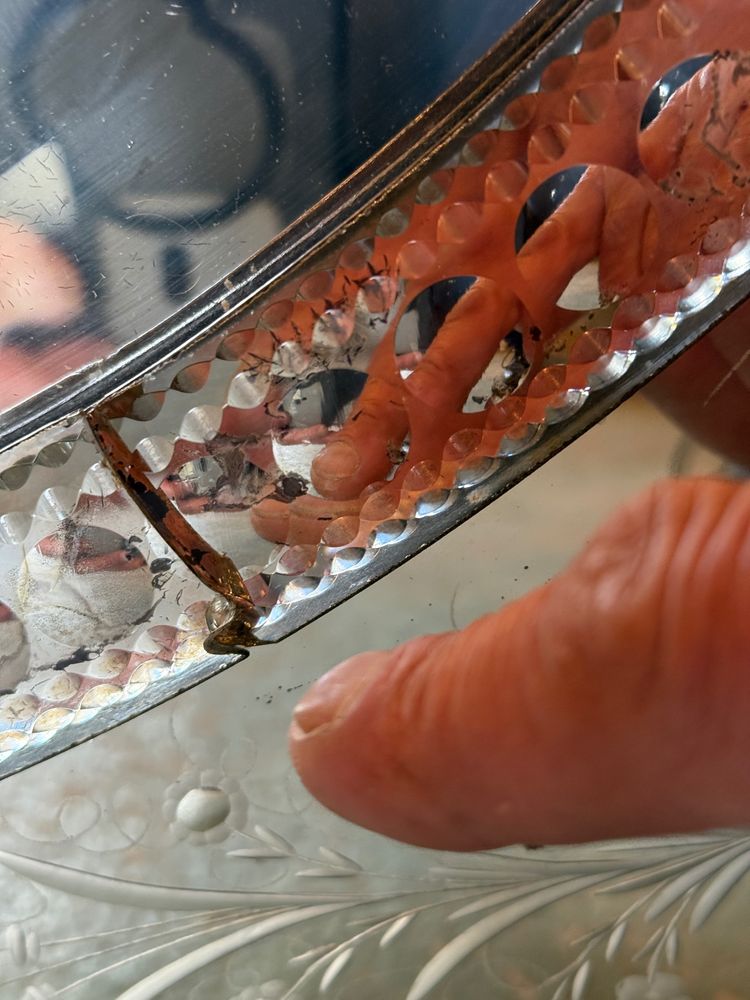 Venetian mirror / Venetian glass with parecloses, early 20th century