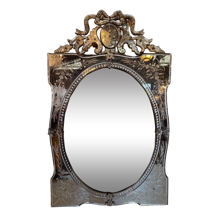 Venetian mirror / Venetian glass with parecloses, early 20th century