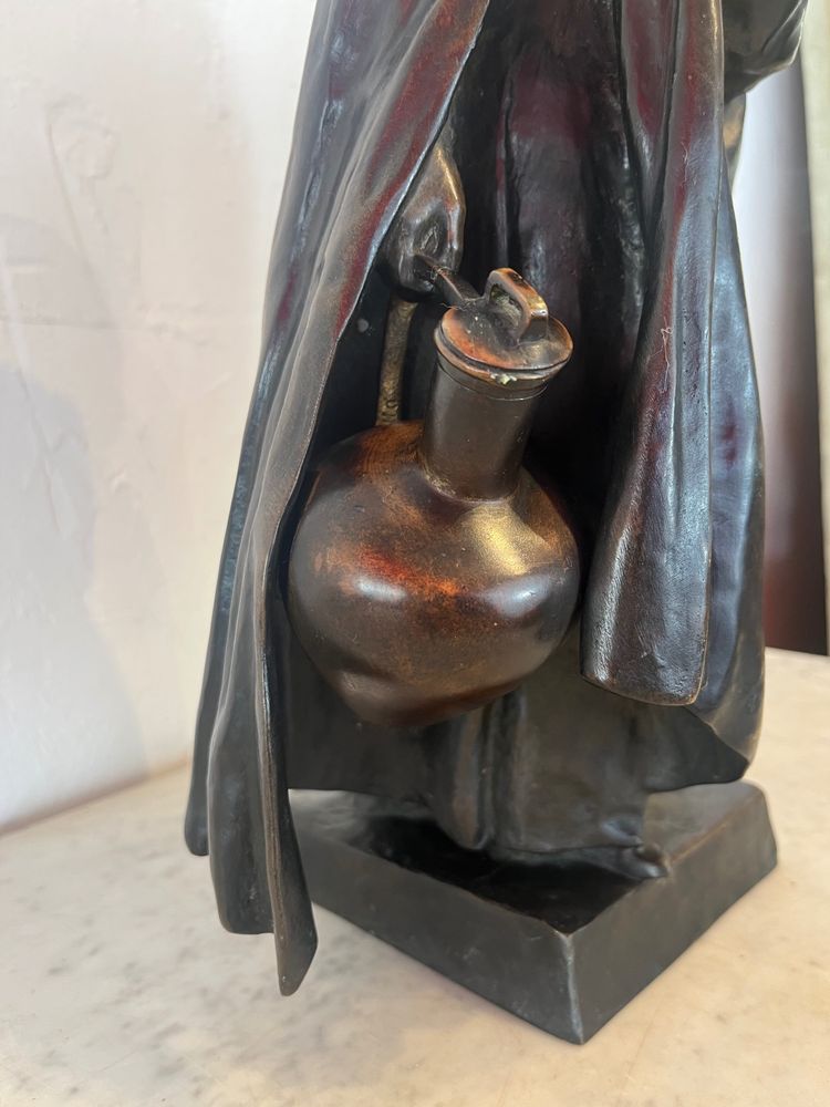 Scultura in bronzo - Il lattaio - L. Laporte Blairsy - Houdebine - Francia - XIX secolo
