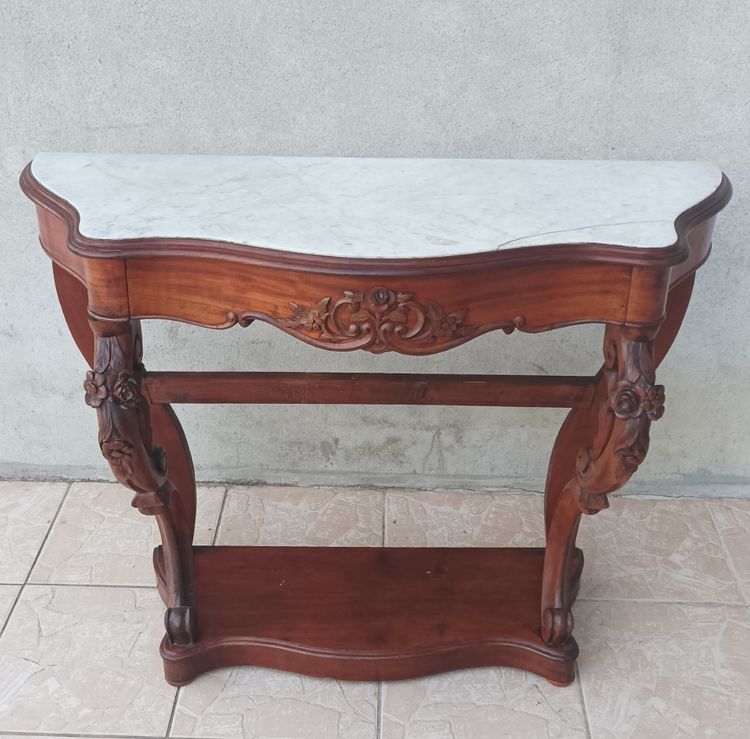Console Napoléon III en acajou