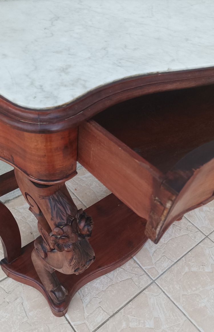 Console Napoléon III en acajou