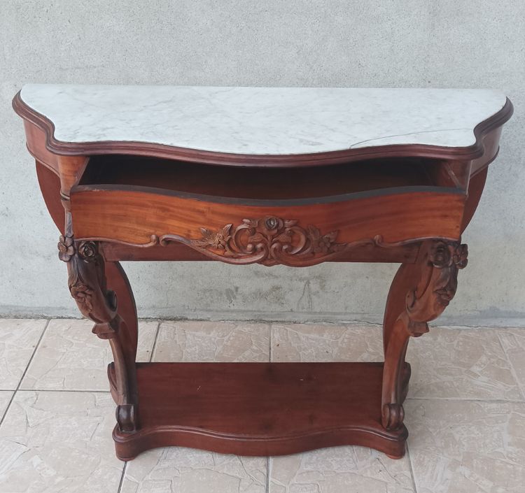Console Napoléon III en acajou