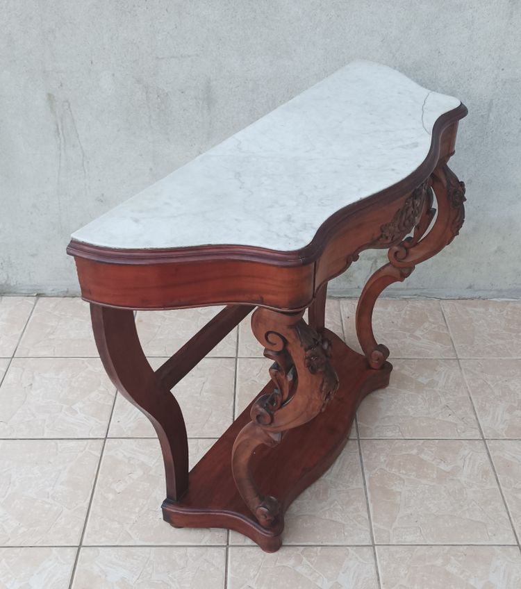 Console Napoléon III en acajou