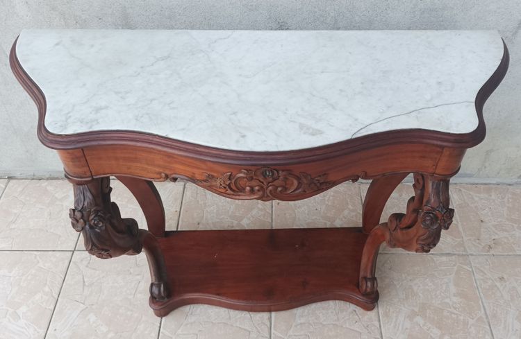 Console Napoléon III en acajou