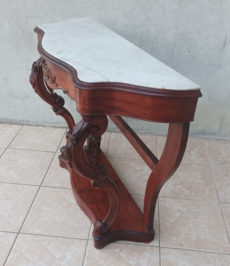 Console Napoléon III en acajou