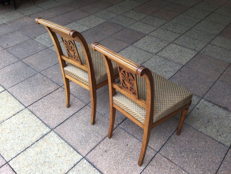 5 chairs (3+2) in the Directoire style