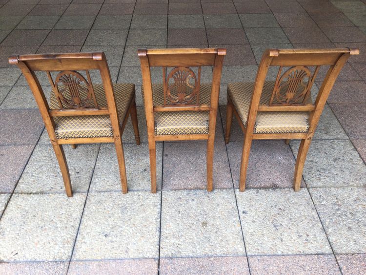 5 chairs (3+2) in the Directoire style