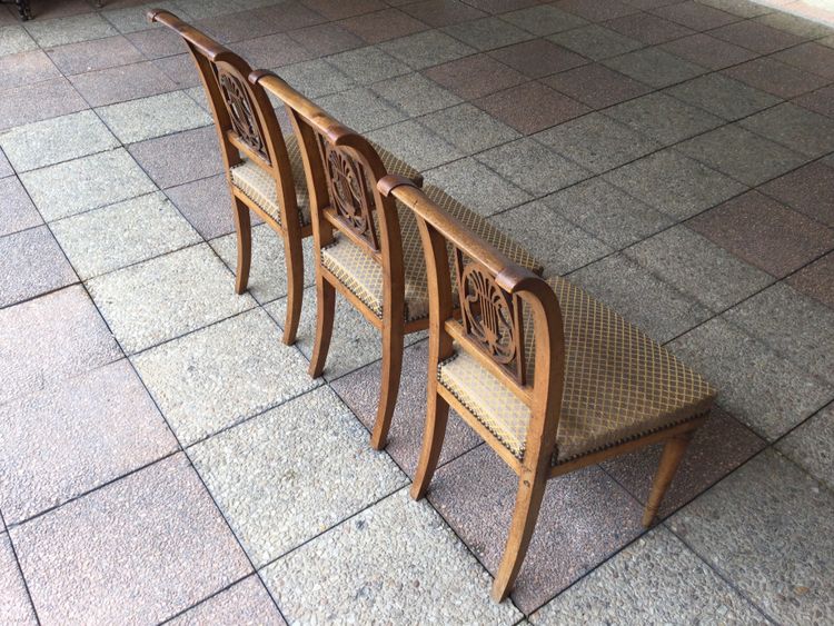 5 chairs (3+2) in the Directoire style