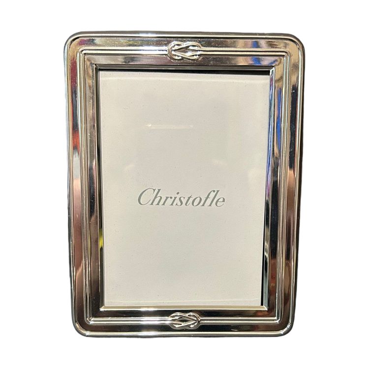 Christofle - Cadre photo - métal argenté - Motif de nœud marin