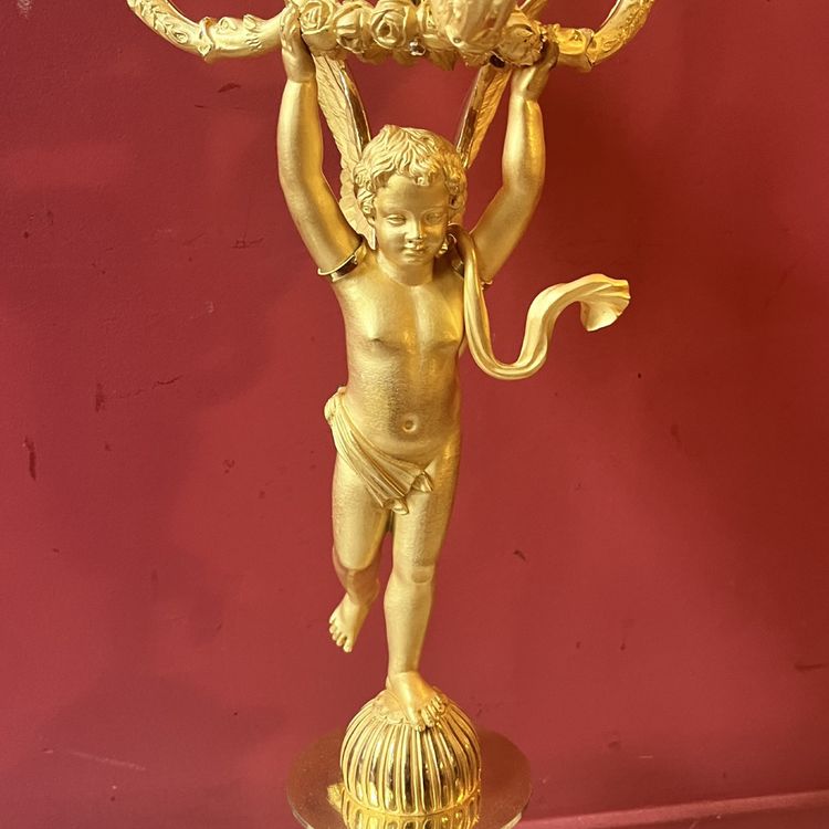 Pair of candelabra with Cupids, Charles X period