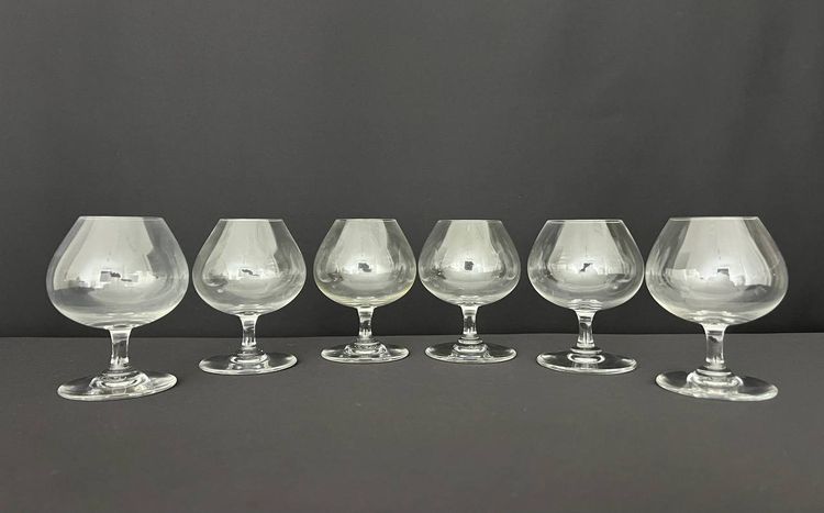 Set of 6 crystal cognac glasses – Baccarat, with original box