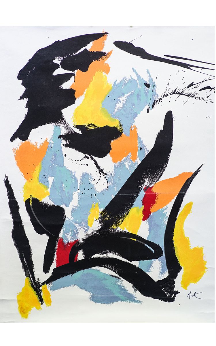 Jean MIOTTE, Composition screen print on canvas