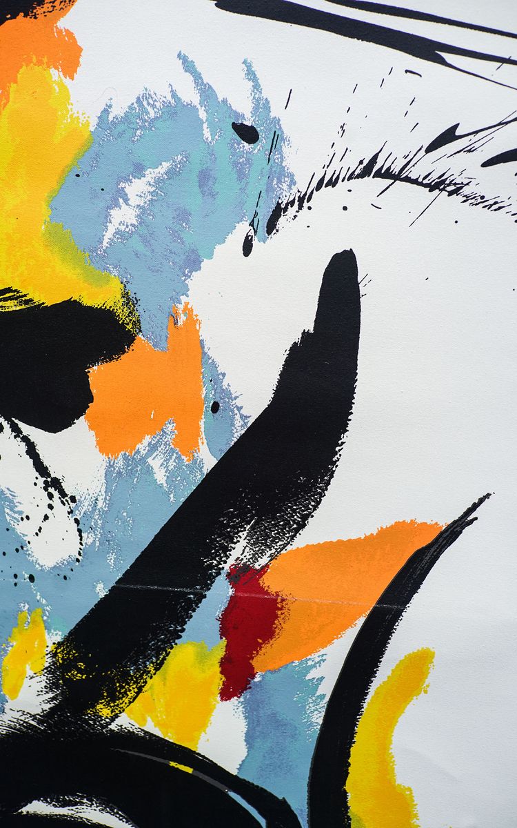 Jean MIOTTE, Composition screen print on canvas