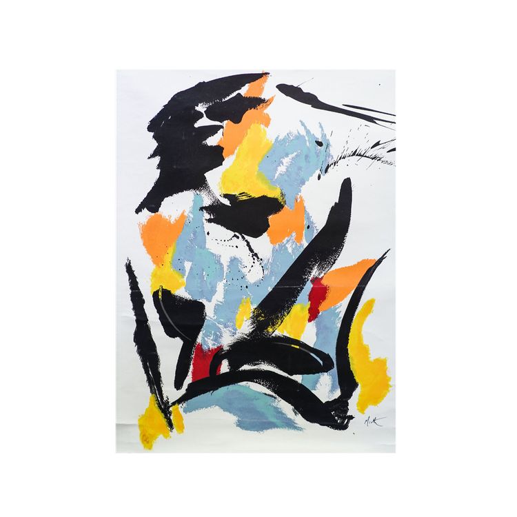 Jean MIOTTE, Composition screen print on canvas