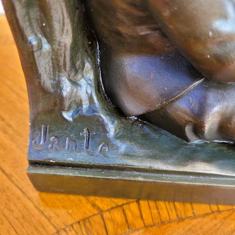 Janle / Max Le Verrier, Paire De Serre-livres Don Quichotte, Art Déco, XXème Siècle