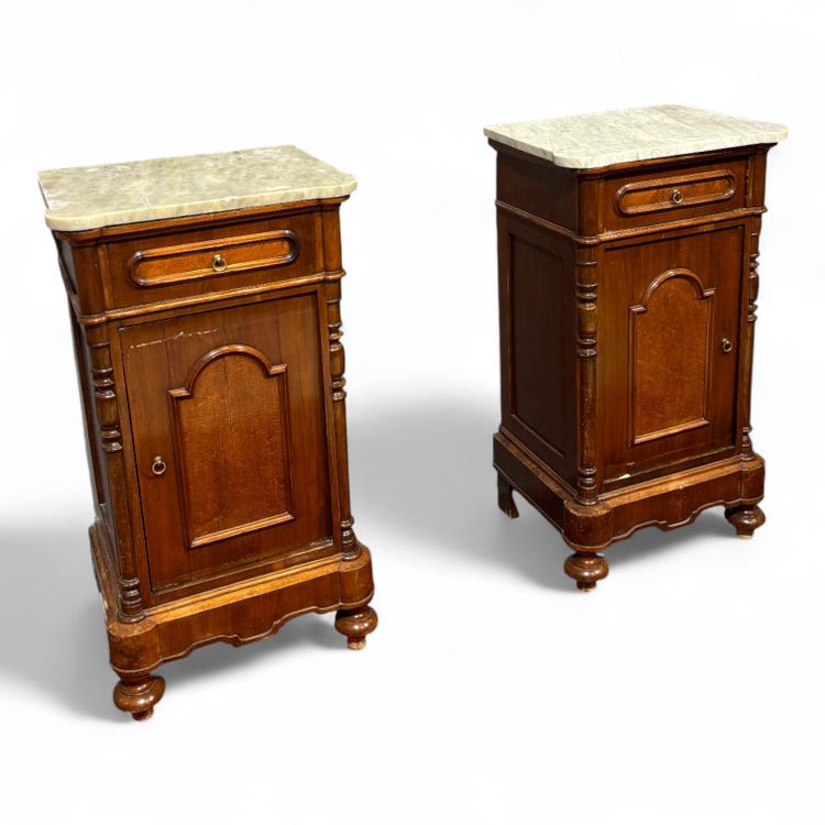 Antique pair of Louis Philippe bedside tables