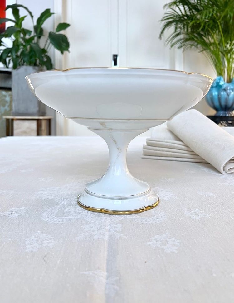 Serving cup - Limoges porcelain - Jean Pouyat - Vieux Paris - Monograms