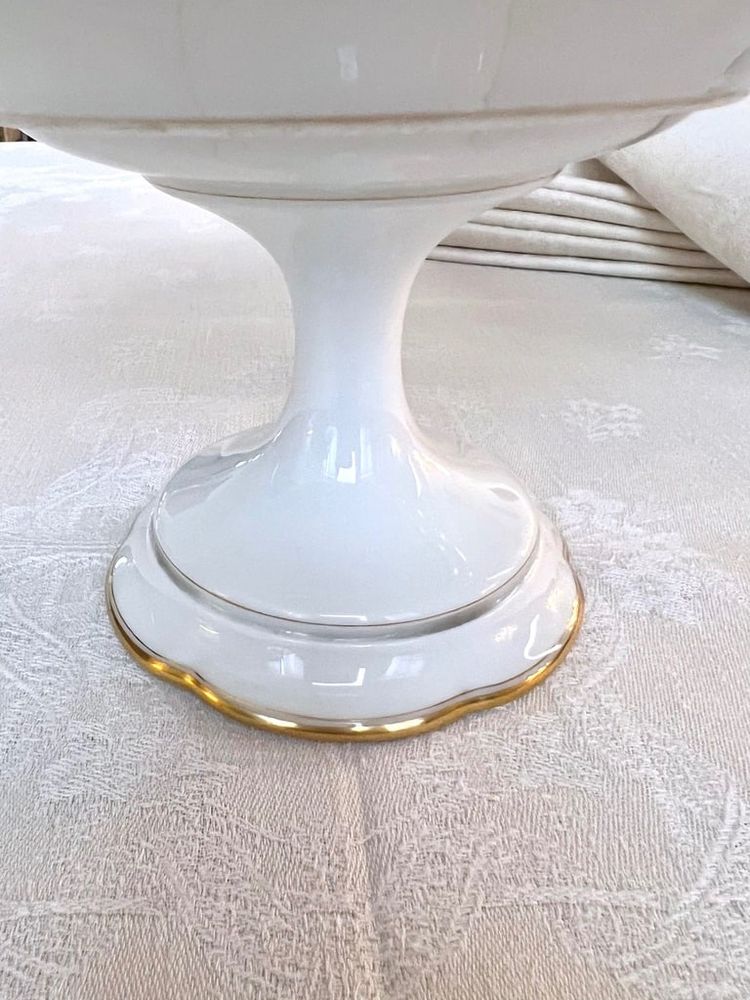 Serving cup - Limoges porcelain - Jean Pouyat - Vieux Paris - Monograms