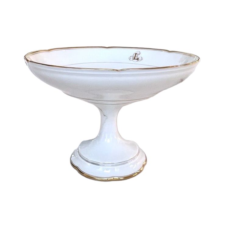Serving cup - Limoges porcelain - Jean Pouyat - Vieux Paris - Monograms