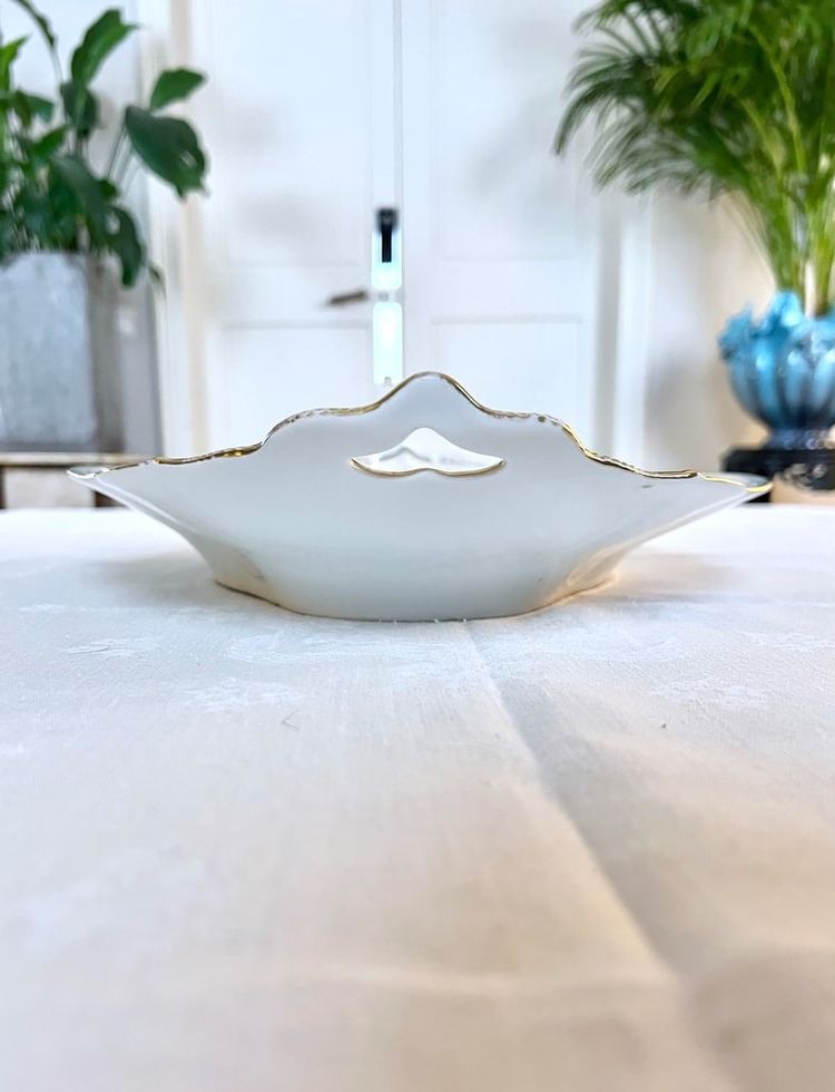 Grande piatto da portata ovale - Porcellana di Limoges Jean Pouyat - Monogrammi - Vieux Paris