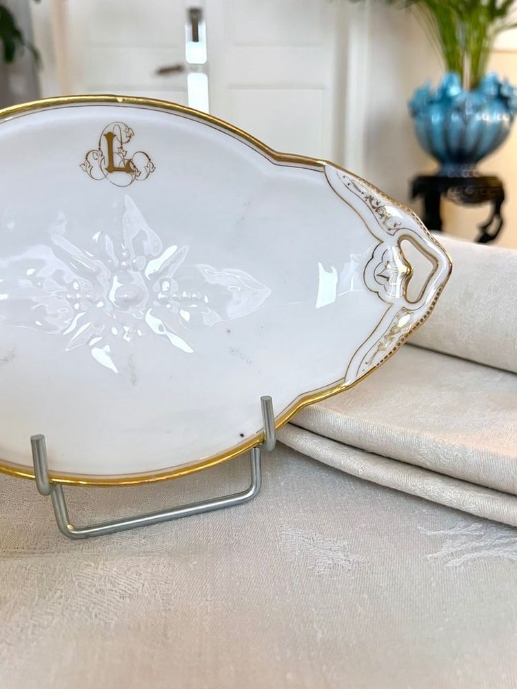Ravier En Porcelaine De Limoges - Jean Pouyat - Vieux Paris - Tableware - Monograms