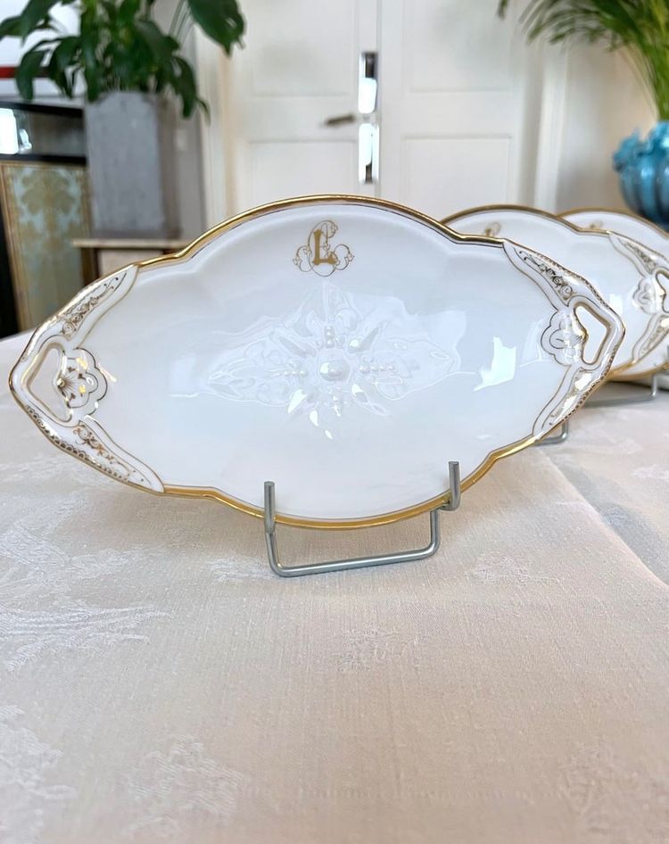 Ravier En Porcelaine De Limoges - Jean Pouyat - Vieux Paris - Tableware - Monograms