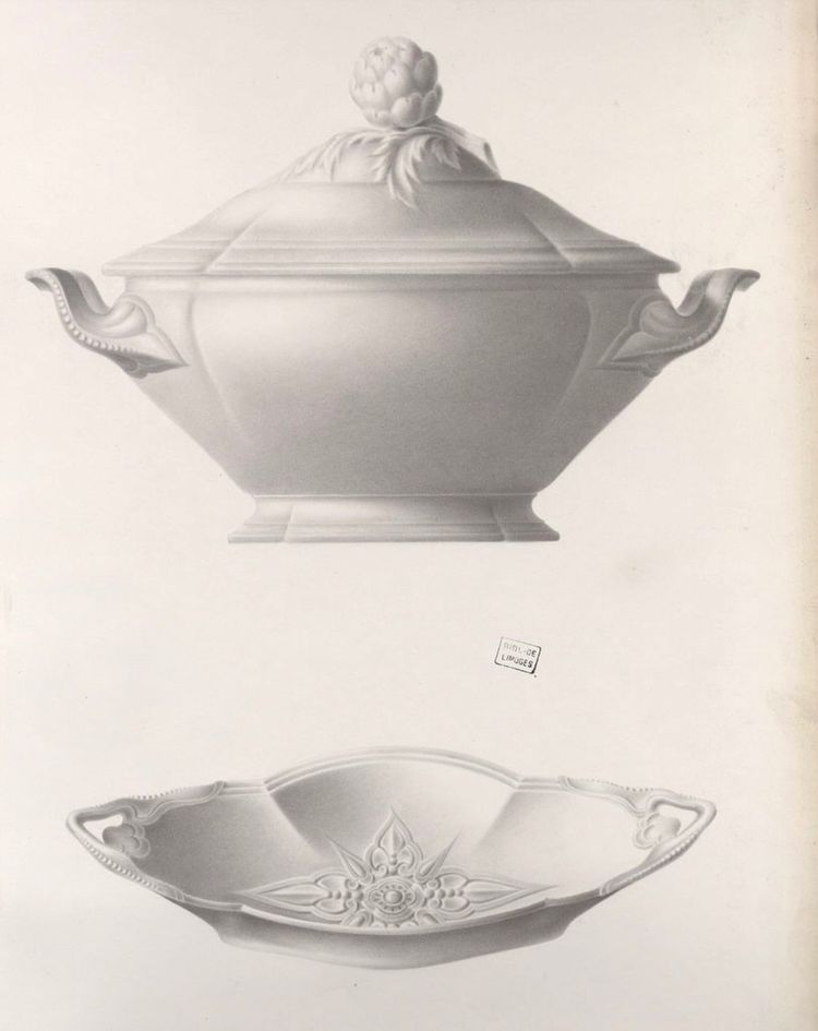 Ravier En Porcelaine De Limoges - Jean Pouyat - Vieux Paris - Tableware - Monograms